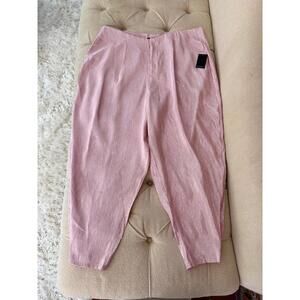 Eloquii Playful Pink Satin Wide-Leg Pants - Size 20